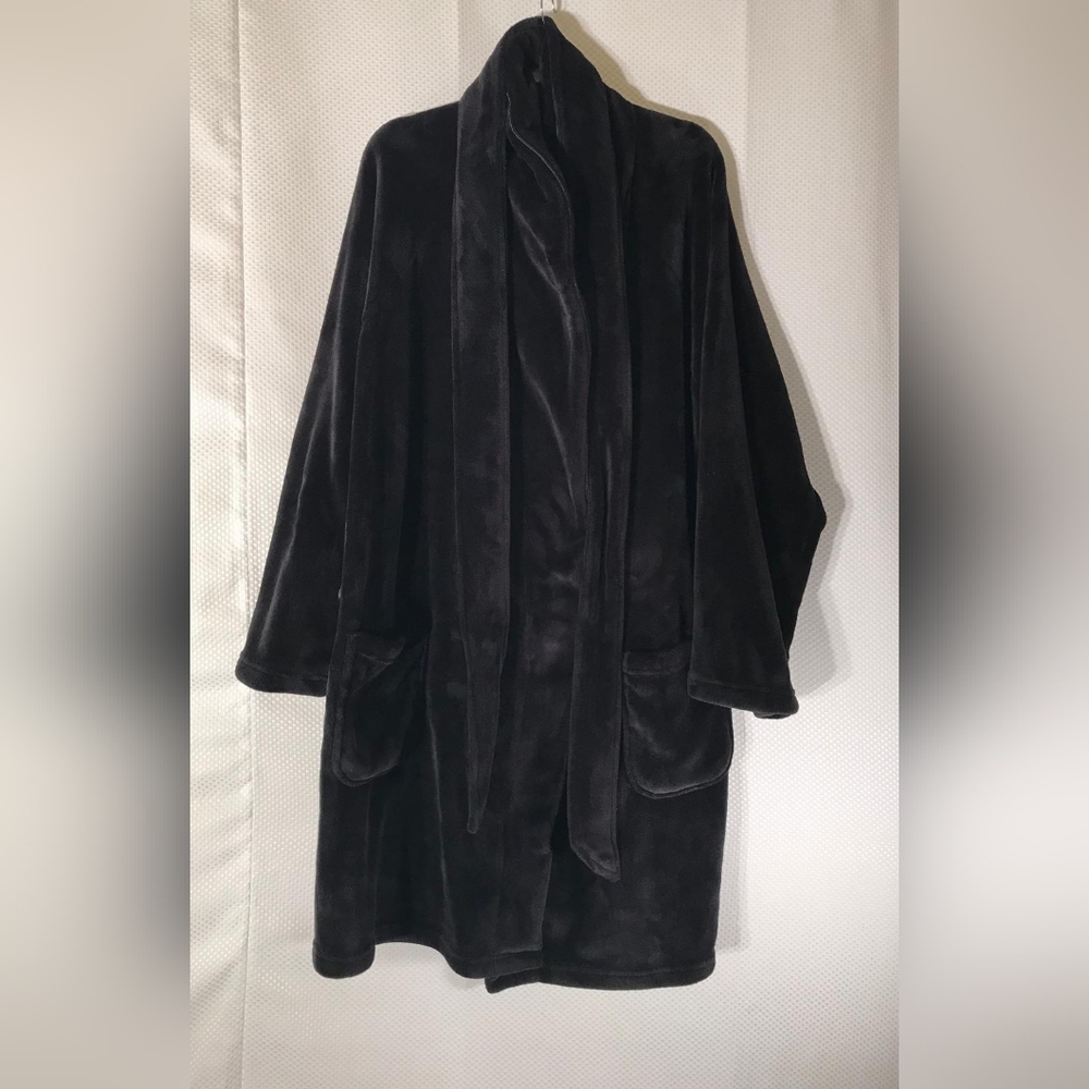Luxurious Black Plush Robe